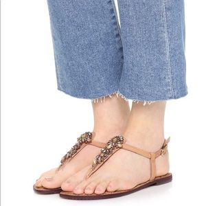 Sam Edelman jeweled thong sandals